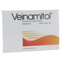 Veinamitol 3500 mg/7 ml Solution Buvable, Jambes Lourdes, Crise Hémorroïdaire - 10 Ampoules de 7 ml