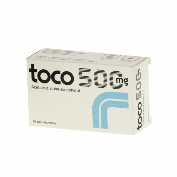 Toco, 500, Vitamin E Deficiency - 30 soft capsules