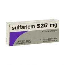 Sulfarlem S 25 mg, Anétholtrithione 25mg, Sécheresse de la Bouche et des Yeux - 60 Comprimés Enrobés