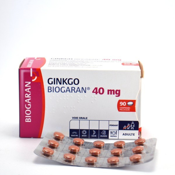 Gevlekt Implementeren bak Ginkgo 40mg Biogaran 90 tablets, Therapeutic equivalent of Tanakan
