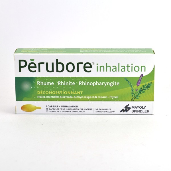 Perubore Inhalation, for colds, rhinitis and rhino pharyngitis, 15 capsules
