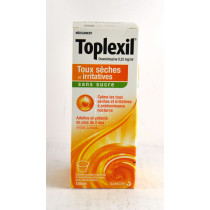 Toplexil Oxomémazine 0,33 mg/ml Sans Sucre Sirop Sanofi, Flacon 150 ml