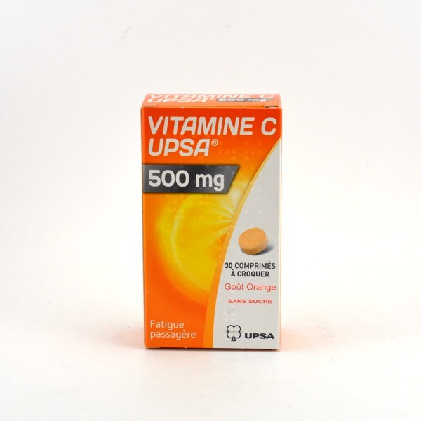 UPSA Vitamin C (500 mg) Chewable Tablets – to relieve short-term fatigue – Pack of 30