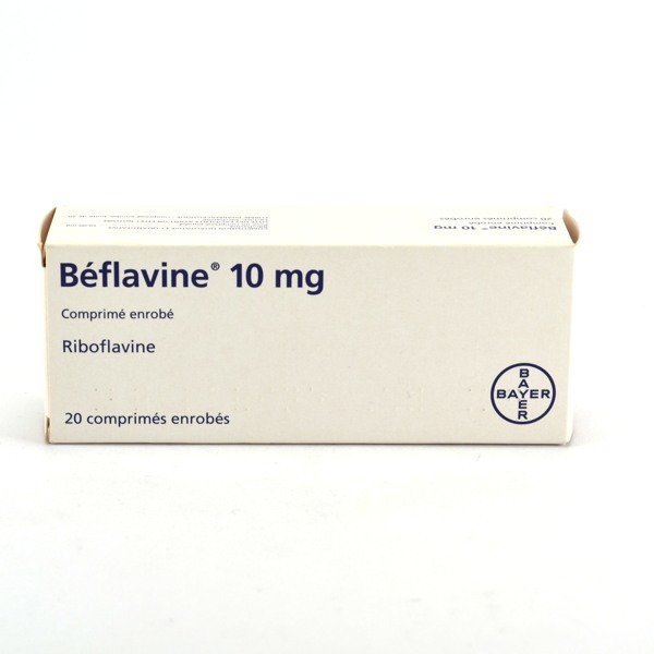 Bayer – Béflavine 10 mg Riboflavin (Vitamin B2) Coated Tablets – Pack of 20