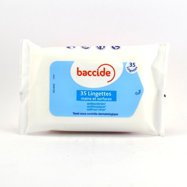 Cooper: Baccide – Antibacterial Wipes for Hands or Surfaces – Pack of 35