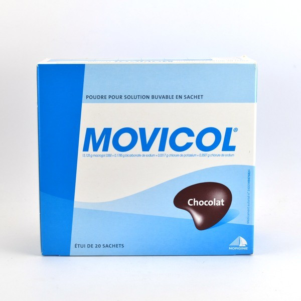 Movicol Soluble Powder – relieves constipation – 20 Sachets (Chocolate Flavour)