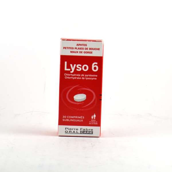 Lyso 6, for Ulcers and Mouth Pain, 30 under the tongue tablets