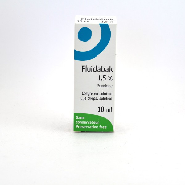 Fluidabak Povidone 1.5% Eye Drops Solution – 10ml Vial