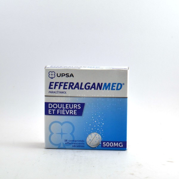 Efferalgan UPSA Paracetamol 500 mg – pain and fever relief – Pack of 16 Effervescent Tablets