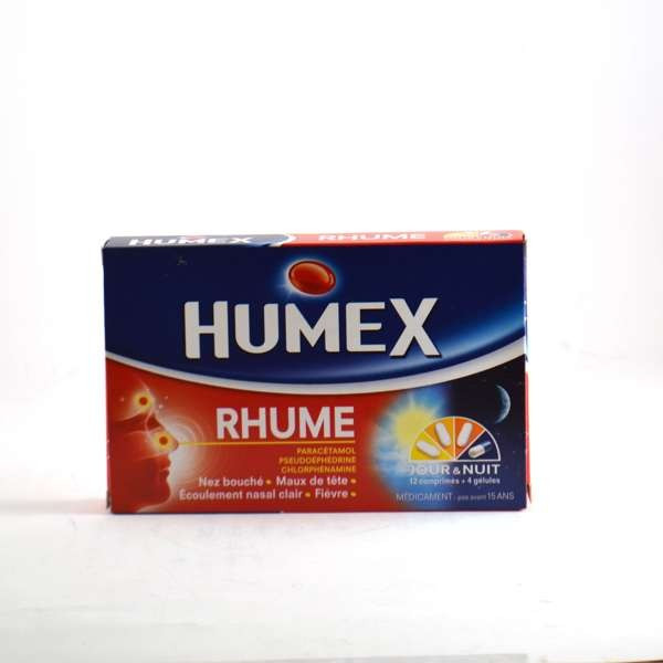 Humex Cold – Paracetamol, Pseudoephedrine and Chlorphenamine Tablets and Capsules – Ages 15 and Over