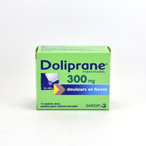 Doliprane Paracetamol 300 mg Children's Sachets (16-48 kg) – Pack of 12