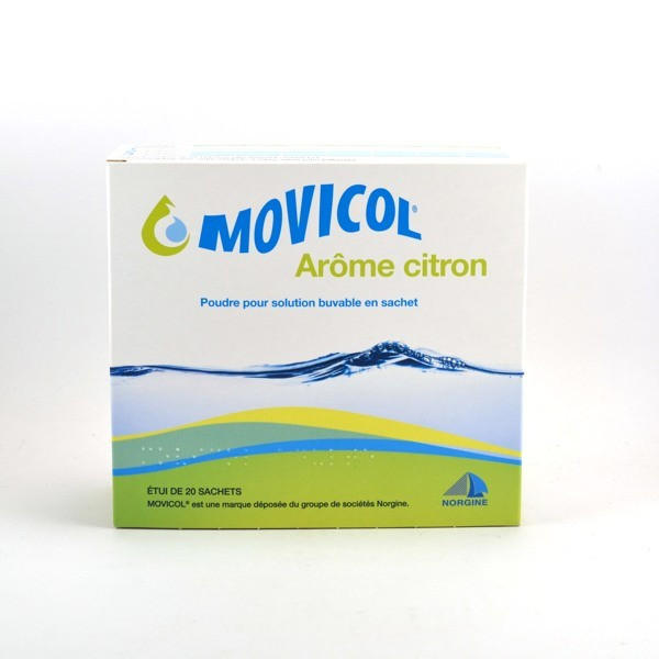 Movicol Soluble Powder – relieves constipation – 20 Sachets (Lemon Flavour)