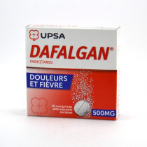 Dafalgan 500 mg Effervescent Douleurs et Fièvre, 16 Comprimés