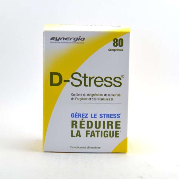 D-Stress Tiredness and Stress Food Supplement, Box of 80 tablets