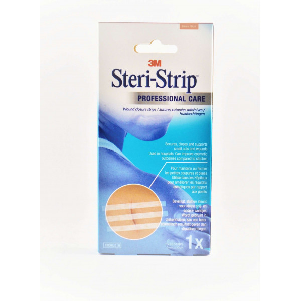 3M Steri-Stip 10cmX6mm, 10 Adhesive Skin Sutures