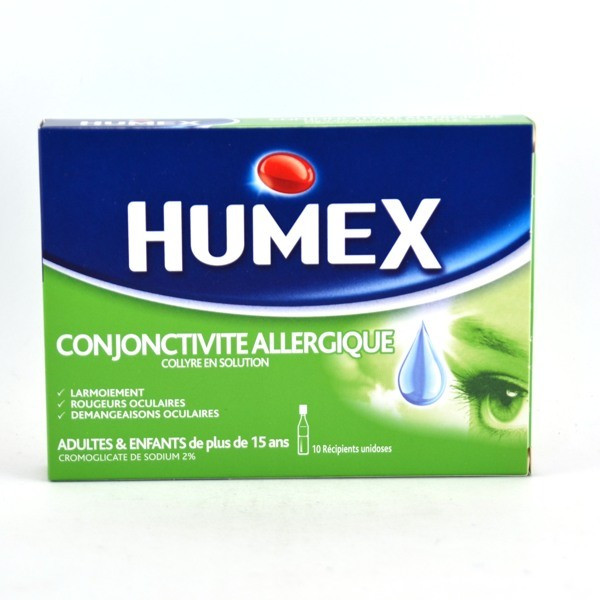 Humex 2% Eyewash for Allergic Conjunctivitis – Pack of 10 Single Doses