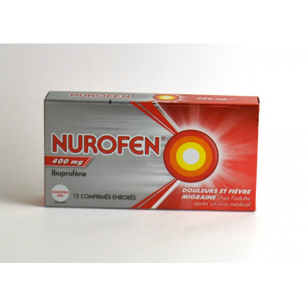 Nurofen 400mg A l'Ibuprofène, Boite de 12 Comprimés Enrobés
