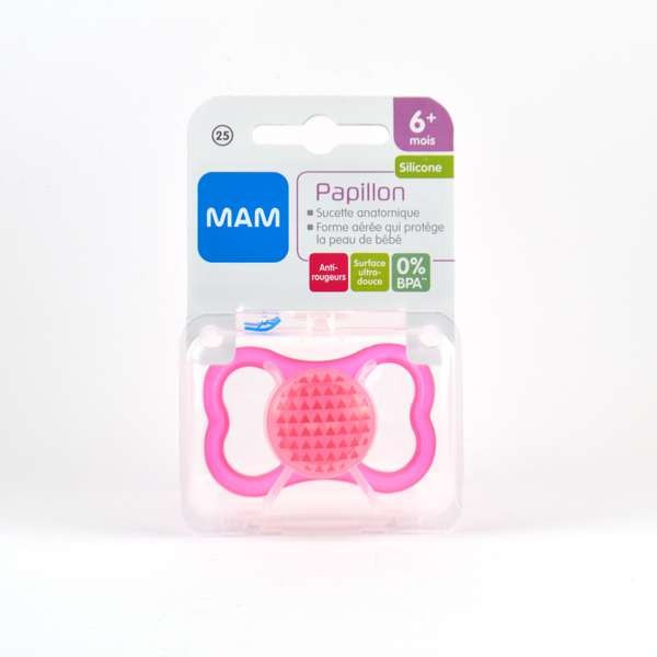 Curved Shield Uncluttered Soother MAM +6 Months - GIRL