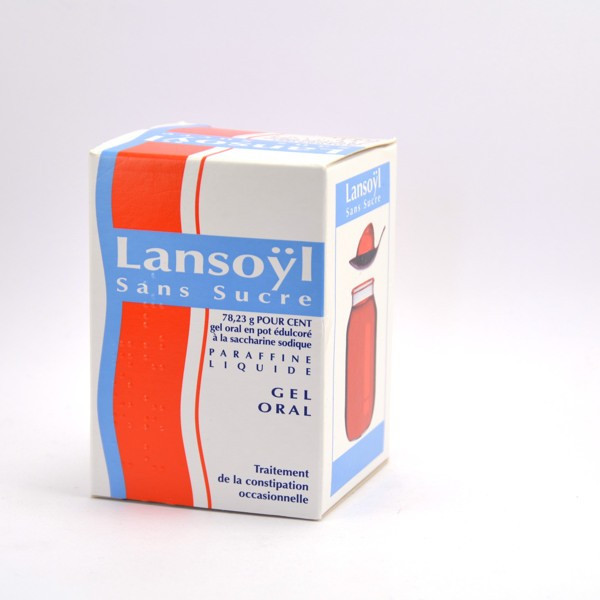 Johnson & Johnson: Lansoÿl Sugar-Free Liquid Paraffin (78.23%) Gel (constipation relief) – 215g Pot