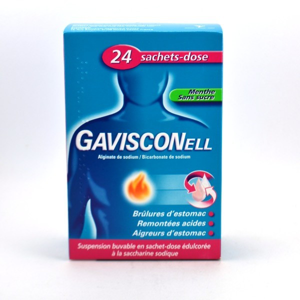 Gavisconell Sachet Mint with no sugar, box of 24