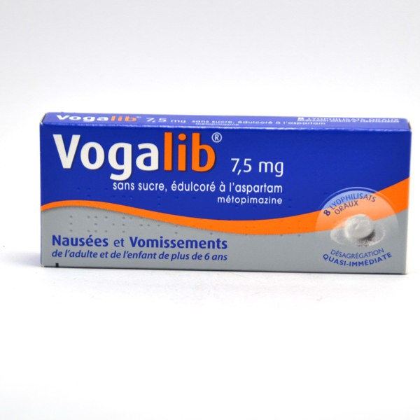 Vogalib: Metopimazine 7.5 mg Orodispersible Freeze-Dried Tablets – Pack of 8