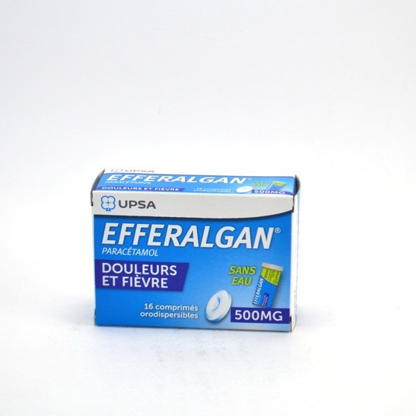 EfferalganOdis UPSA Paracetamol 500 mg – Pack of 16 Melt-in-the-Mouth Tablets