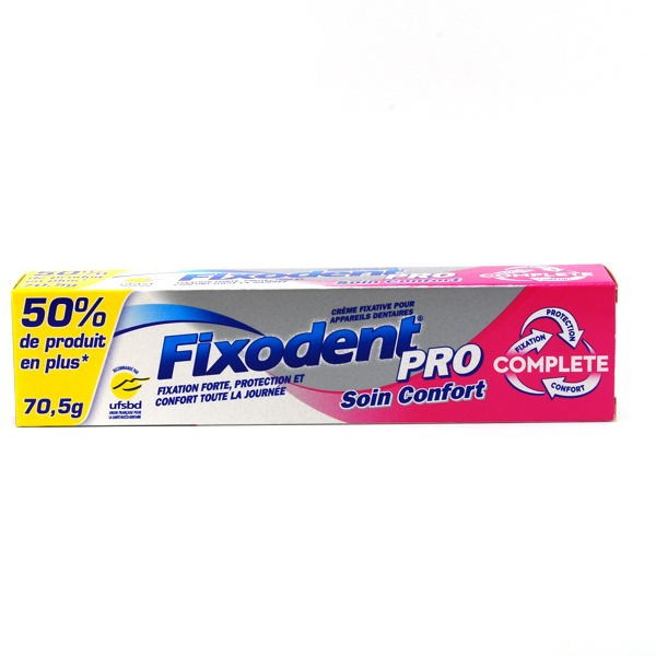 Fixodent Pro Fixing Comfort Cream , 50% free