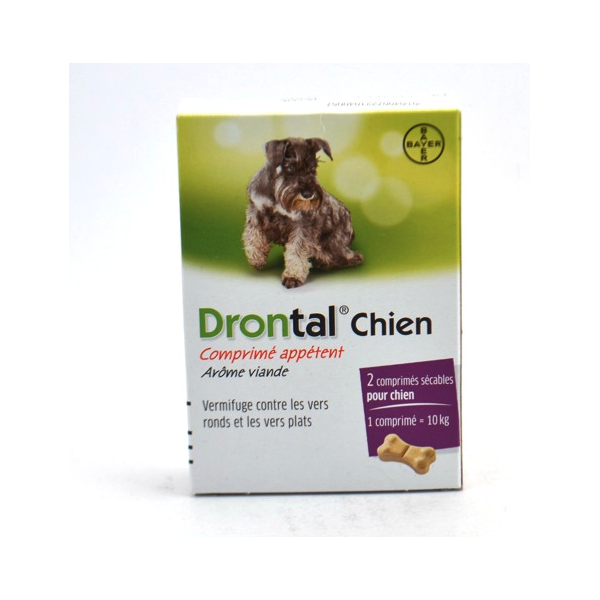 Drontal - Dog dewormer - Box of 2 tablets
