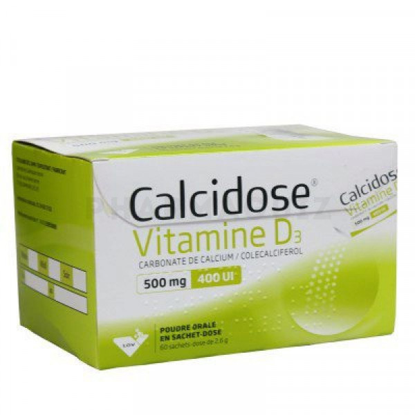 Calcidose Vitamin Carbonate 500mg/400UI, sachets