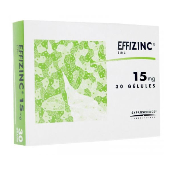 Effizinc Zinc 15mg, 30 capsules, Expanscience