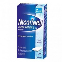 Gomme Nicotine Nicotinell Menthe Fraîche 2mg Sans Sucre, Boite de 96