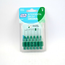 6 Brossettes Interdentaires Vertes - TePe - Espaces Interdentaires 0.8mm - Taille 5