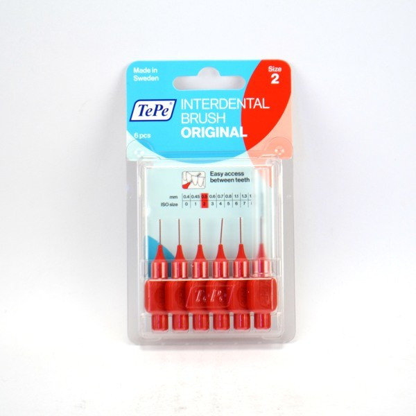 Interdental Brushes 0.5 mm - Size 2 - TePe - 6 Brushes