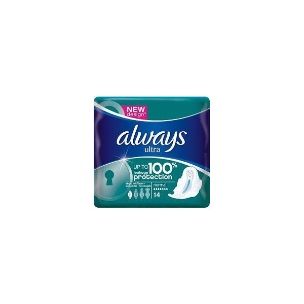 Always Ultra Normal Plus with Wings , 14 towels Pack
