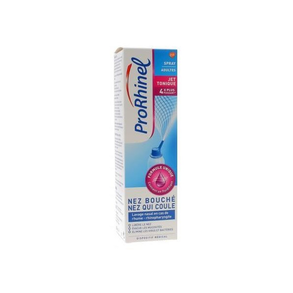 Spray Adultes Jet Tonique Prorhinel, 100 ml, Spray Nasal Fluidifiant et Antiseptique pour Adulte