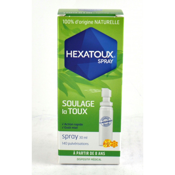 Hexatoux Spray - Cough Relief - 100% Natural, Honey Flavor - Spray 30 ml