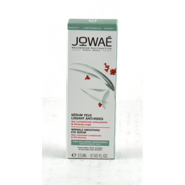 Anti-Wrinkle Smoothing Eye Serum - Lumiphénols Antioxidants & Red Ginseng - Jowaé - Tube 15 ml