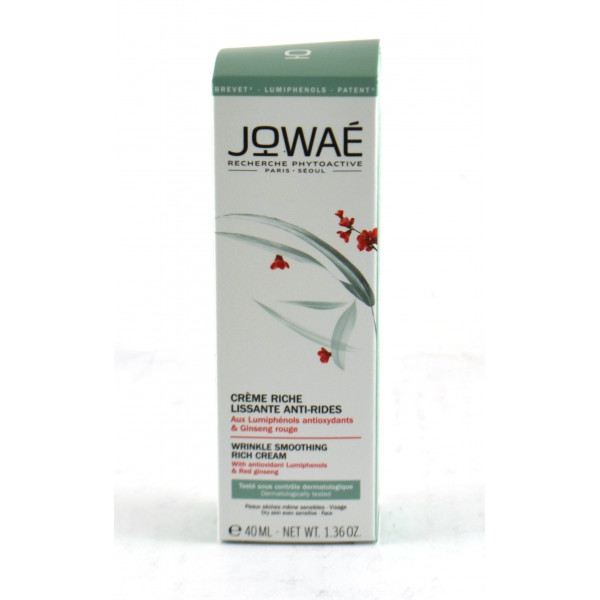Rich Anti-Wrinkle Smoothing Cream - Lumiphenols Antioxidants & Red Ginseng - Jowae - Tube 40 ml