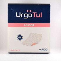 UrgoTul Absorb, 16 Pansements Non Adhésif de 13x12 cm - Urgo, pansement hydrocellulaire lipido-colloide