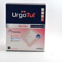 UrgoTul Border - Silicone Border 8x8 cm - Hydrocellular Adhesive Dressing - 16 Dressings