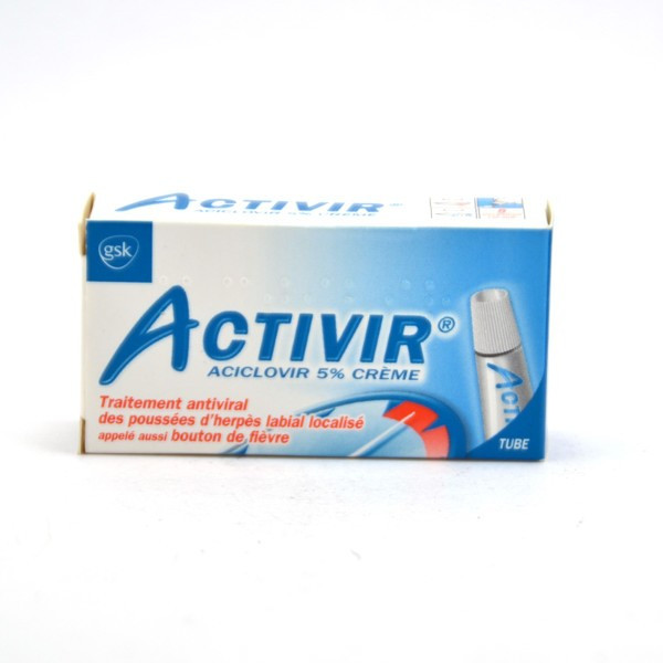Activir, Aciclovir 5%, Sores, 2g tube of cream