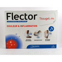 Tissugel 1% - Diclofenac - Analgesic & Anti-Inflammatory - Flector - 5 Plasters