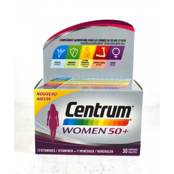Centrum Women 50+, 13 Vitamins + 11 Minerals - Box Of 30 Tablets
