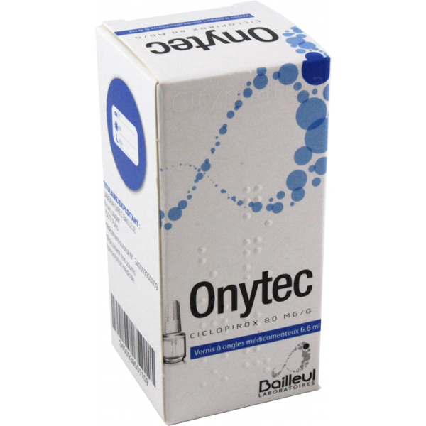 Onytec 80 mg Vernis à Ongles, Mycoses des Ongles - Flacon de 6.6 ml + Pinceau Applicateur