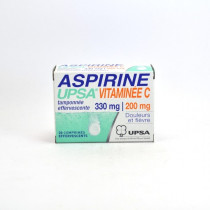 Aspirine UPSA Vitamine C, Douleurs et Fièvre, 20 Comprimés Effervescents