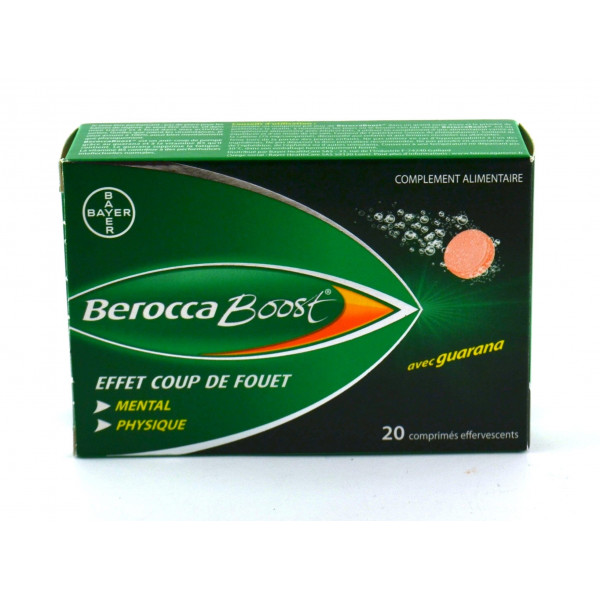 BeroccaBoost Guarana & Vitamine C Anti Coup de Pompe, 20 Comprimés effervescents