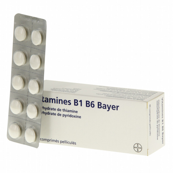 Vitamin B1-B6 Bayer, Temporary Tiredness - 40 coated tablets