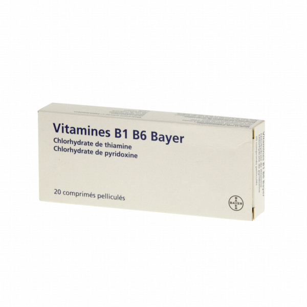 Vitamin B1-B6 Bayer, Temporary Tiredness - 20 coated tablets