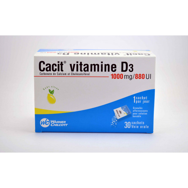 bezig Zonnig Rally Cacit Vitamin D3 1000 mg/880 UI – 30 Sachets (Lemon Flavour) |  MonCoinSanté, French online pharmacy