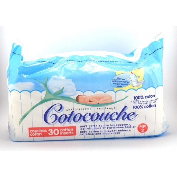 Cotocouche - Couches 1er Âge - Paquet de 30 Couches - Autour de la pharmacie